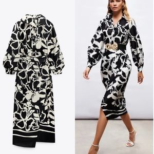 Zara satin effect warp style shirt dress